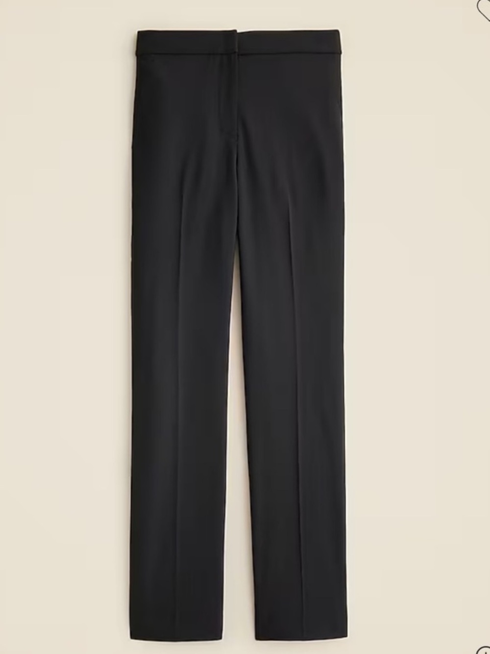 J. Crew Kate Straight Leg Italian City Wool Stretch Pants 00 Petite 00P